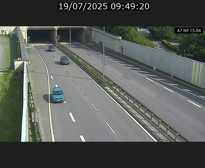 <h2>Caméra trafic Luxembourg - A7, Tunnel Mersch, entrée sud, direction Ettelbruck</h2>