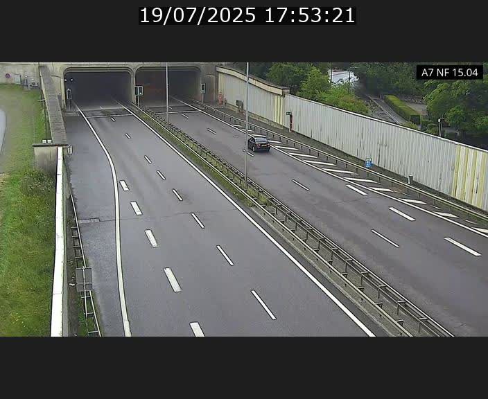 <h2>Caméra trafic Luxembourg - A7, Tunnel Mersch, entrée sud, direction Ettelbruck</h2>