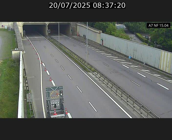 <h2>Caméra trafic Luxembourg - A7, Tunnel Mersch, entrée sud, direction Ettelbruck</h2>