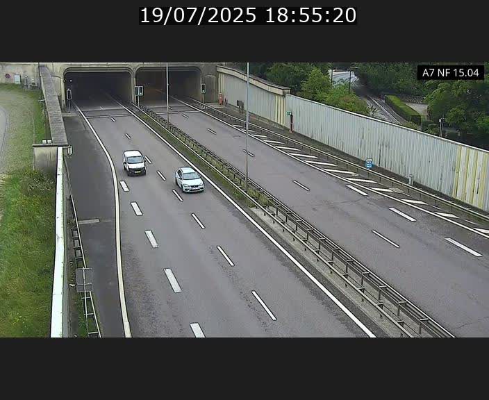 <h2>Caméra trafic Luxembourg - A7, Tunnel Mersch, entrée sud, direction Ettelbruck</h2>