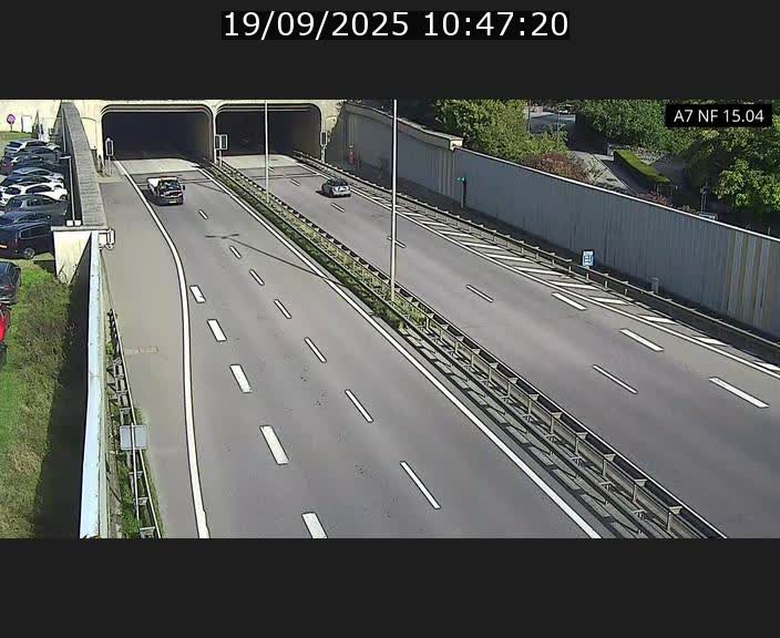 Caméra trafic Luxembourg - A7, Tunnel Mersch, entrée sud, direction Ettelbruck