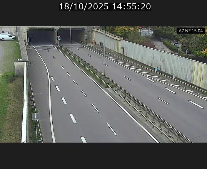 <h2>Caméra trafic Luxembourg - A7, Tunnel Mersch, entrée sud, direction Ettelbruck</h2>