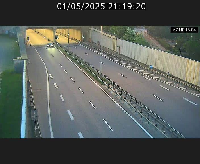 Caméra trafic Luxembourg - A7, Tunnel Mersch, entrée sud, direction Ettelbruck