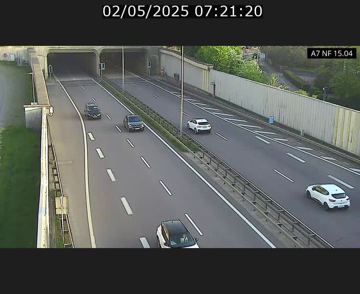 Caméra trafic Luxembourg - A7, Tunnel Mersch, entrée sud, direction Ettelbruck