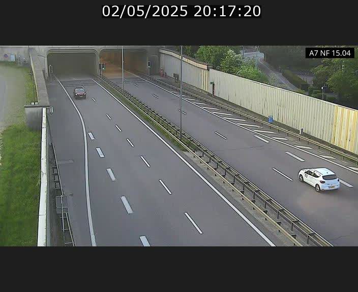 Caméra trafic Luxembourg - A7, Tunnel Mersch, entrée sud, direction Ettelbruck