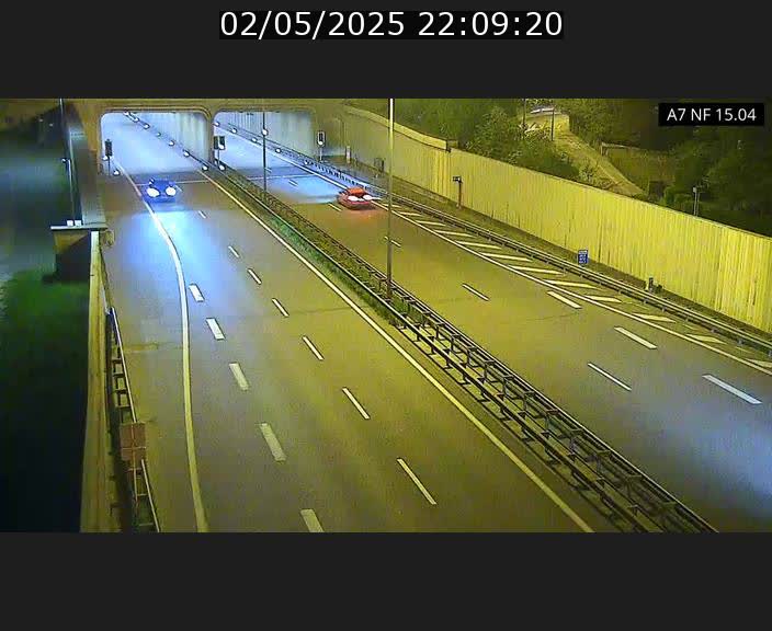 Caméra trafic Luxembourg - A7, Tunnel Mersch, entrée sud, direction Ettelbruck