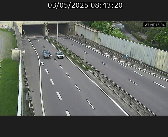Caméra trafic Luxembourg - A7, Tunnel Mersch, entrée sud, direction Ettelbruck