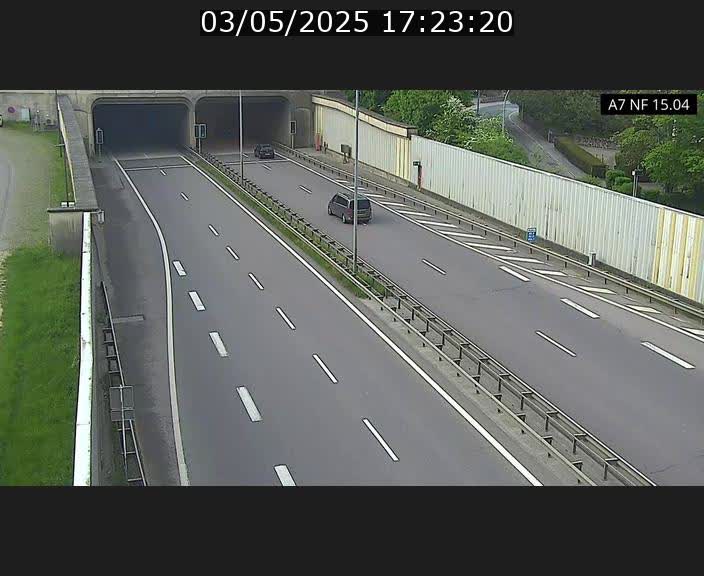 Caméra trafic Luxembourg - A7, Tunnel Mersch, entrée sud, direction Ettelbruck