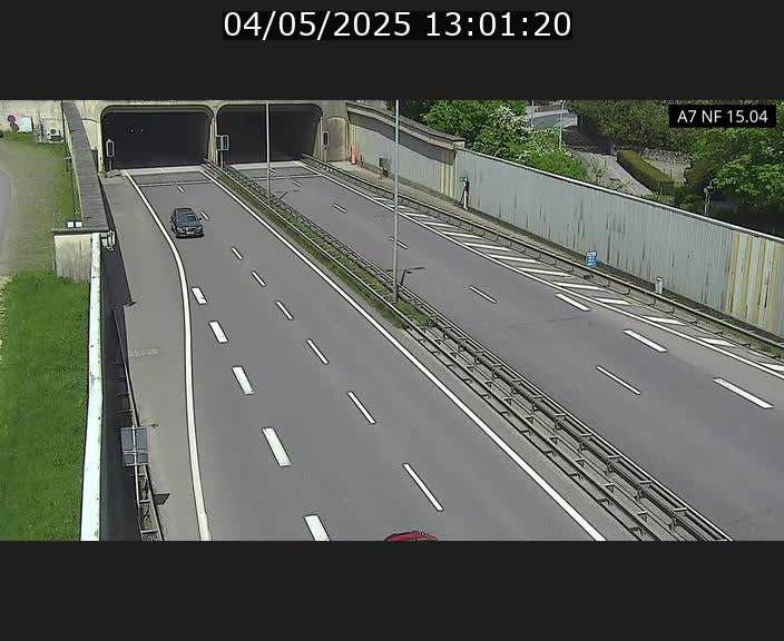 Caméra trafic Luxembourg - A7, Tunnel Mersch, entrée sud, direction Ettelbruck