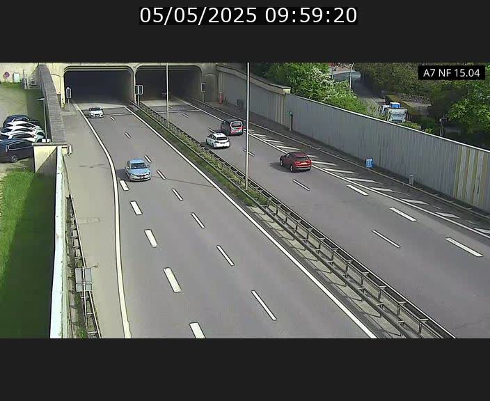Caméra trafic Luxembourg - A7, Tunnel Mersch, entrée sud, direction Ettelbruck