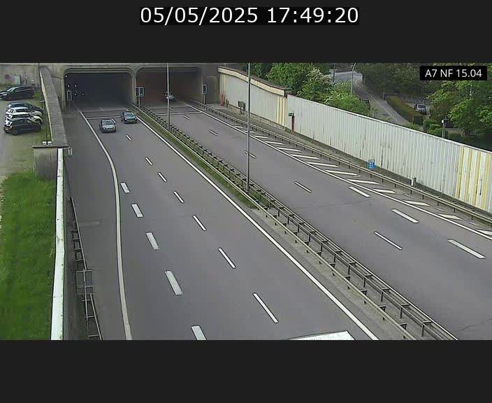 Caméra trafic Luxembourg - A7, Tunnel Mersch, entrée sud, direction Ettelbruck