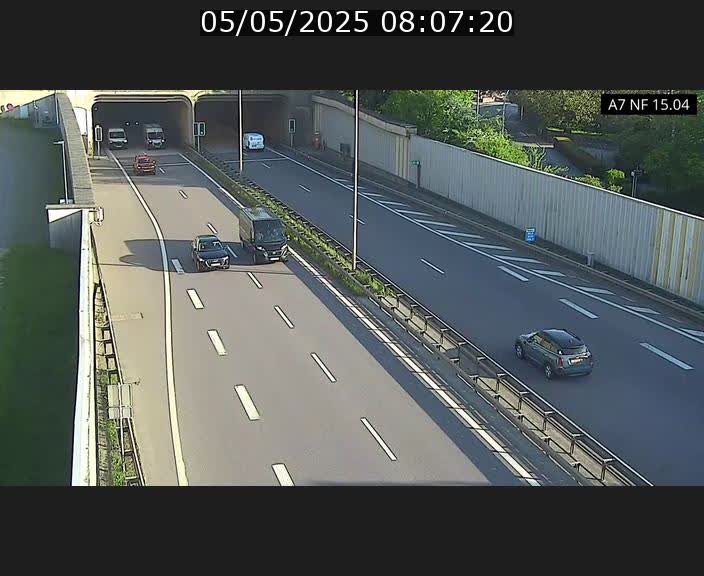 Caméra trafic Luxembourg - A7, Tunnel Mersch, entrée sud, direction Ettelbruck