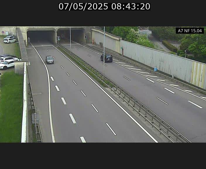 Caméra trafic Luxembourg - A7, Tunnel Mersch, entrée sud, direction Ettelbruck