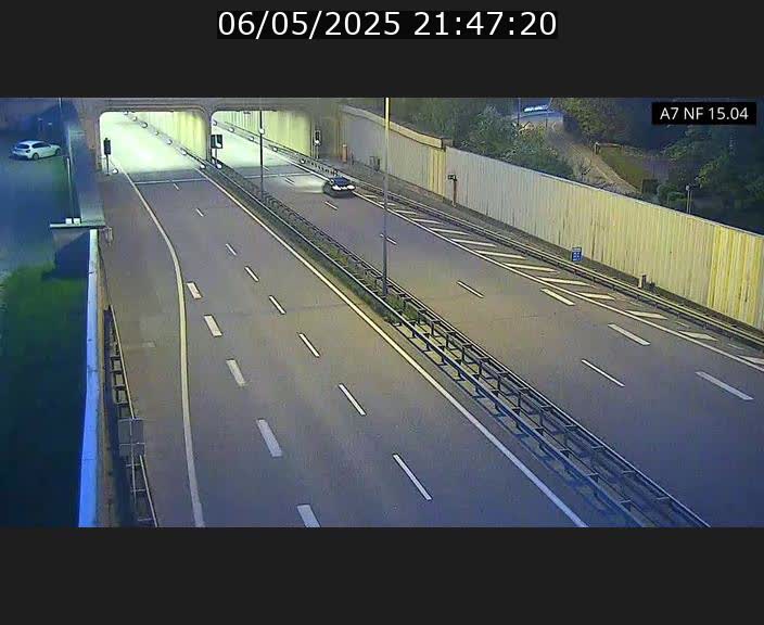 Caméra trafic Luxembourg - A7, Tunnel Mersch, entrée sud, direction Ettelbruck