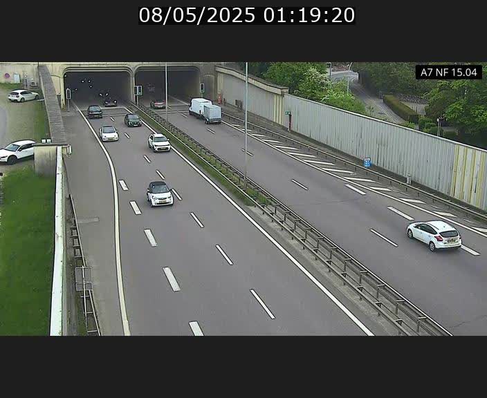Caméra trafic Luxembourg - A7, Tunnel Mersch, entrée sud, direction Ettelbruck