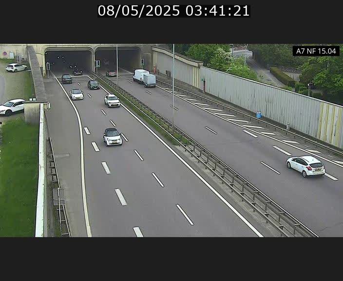 Caméra trafic Luxembourg - A7, Tunnel Mersch, entrée sud, direction Ettelbruck