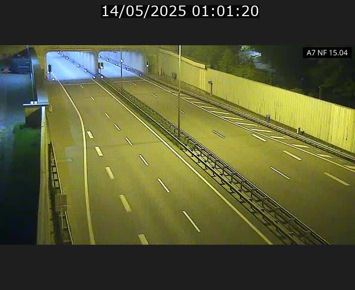 Caméra trafic Luxembourg - A7, Tunnel Mersch, entrée sud, direction Ettelbruck