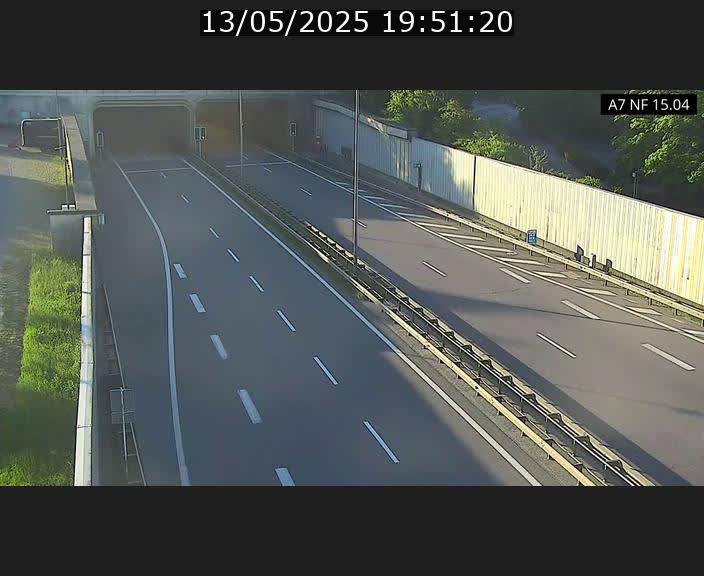 Caméra trafic Luxembourg - A7, Tunnel Mersch, entrée sud, direction Ettelbruck