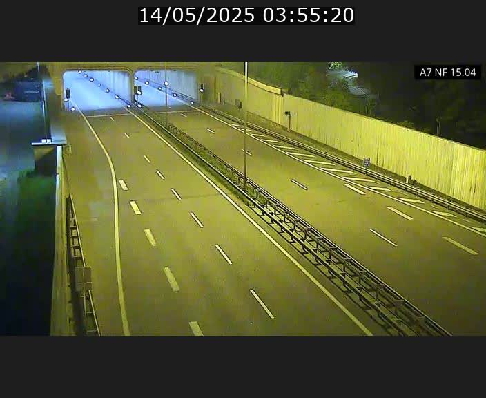 Caméra trafic Luxembourg - A7, Tunnel Mersch, entrée sud, direction Ettelbruck