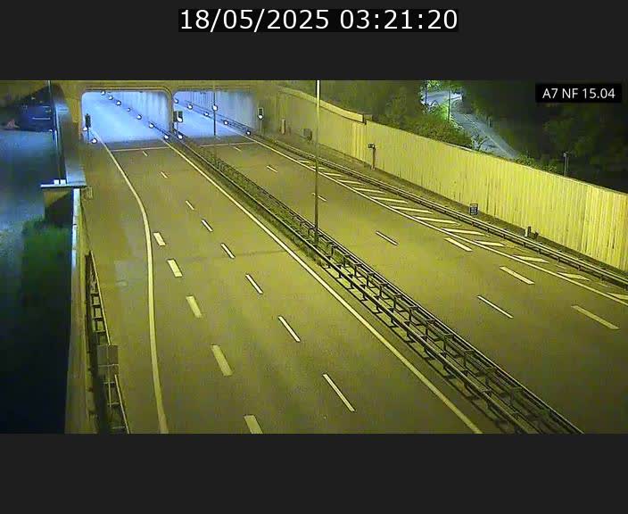 Caméra trafic Luxembourg - A7, Tunnel Mersch, entrée sud, direction Ettelbruck