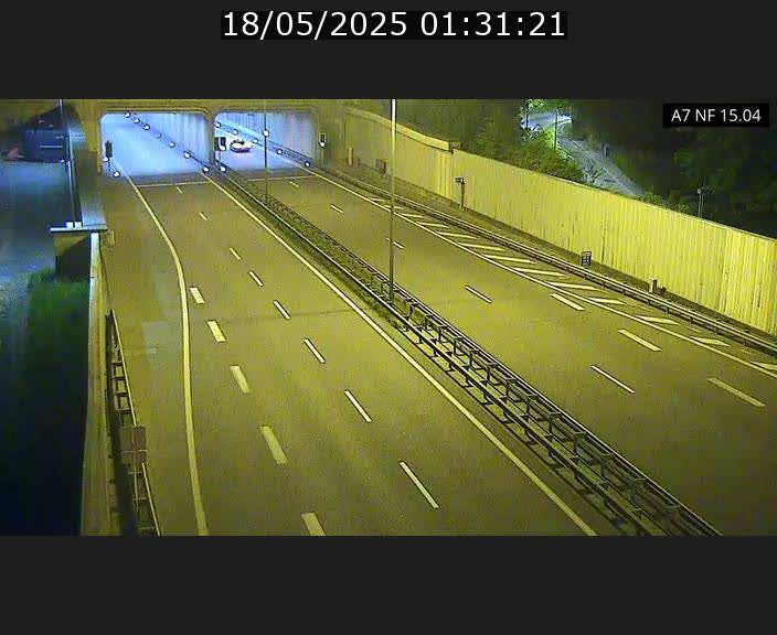 Caméra trafic Luxembourg - A7, Tunnel Mersch, entrée sud, direction Ettelbruck
