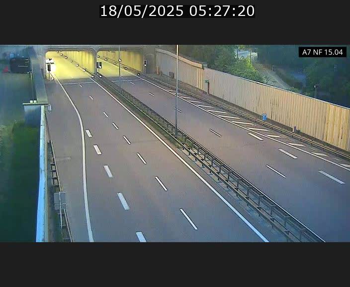 Caméra trafic Luxembourg - A7, Tunnel Mersch, entrée sud, direction Ettelbruck