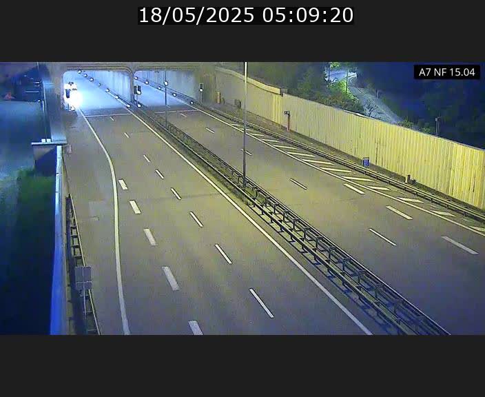 Caméra trafic Luxembourg - A7, Tunnel Mersch, entrée sud, direction Ettelbruck