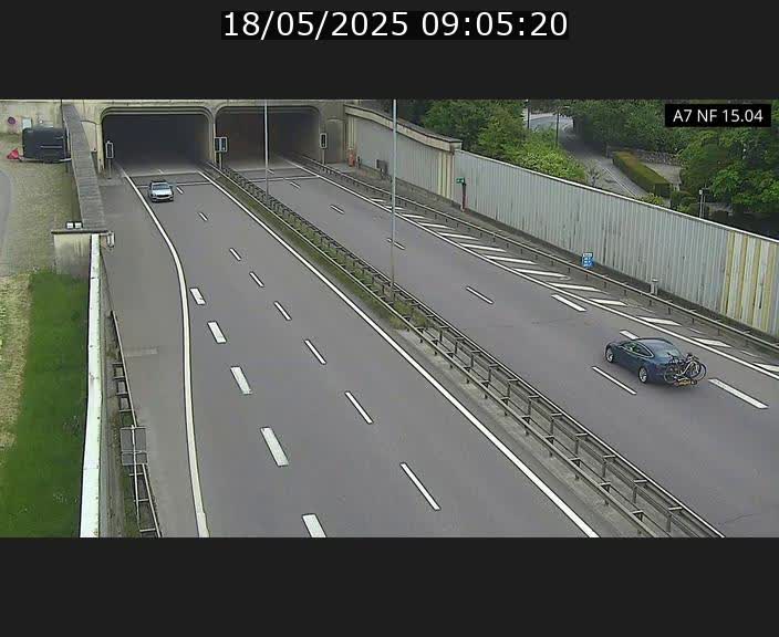 Caméra trafic Luxembourg - A7, Tunnel Mersch, entrée sud, direction Ettelbruck