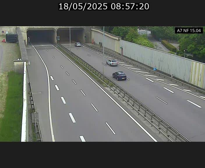 Caméra trafic Luxembourg - A7, Tunnel Mersch, entrée sud, direction Ettelbruck