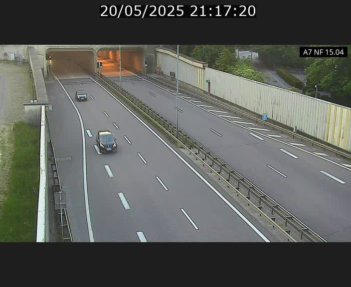 Caméra trafic Luxembourg - A7, Tunnel Mersch, entrée sud, direction Ettelbruck