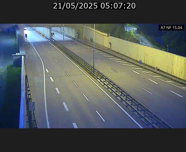 Caméra trafic Luxembourg - A7, Tunnel Mersch, entrée sud, direction Ettelbruck