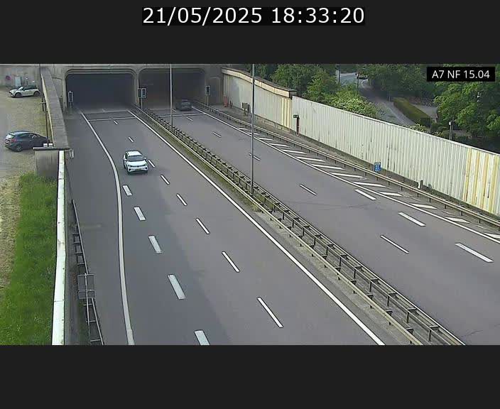 Caméra trafic Luxembourg - A7, Tunnel Mersch, entrée sud, direction Ettelbruck