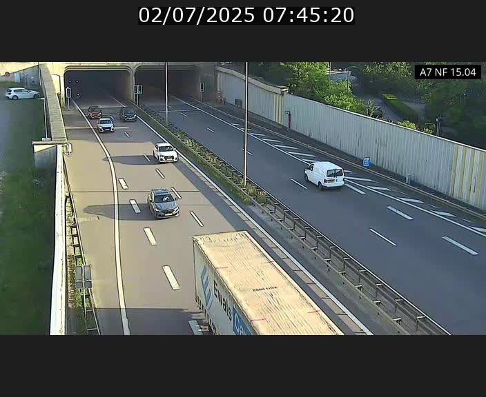 Caméra trafic Luxembourg - A7, Tunnel Mersch, entrée sud, direction Ettelbruck