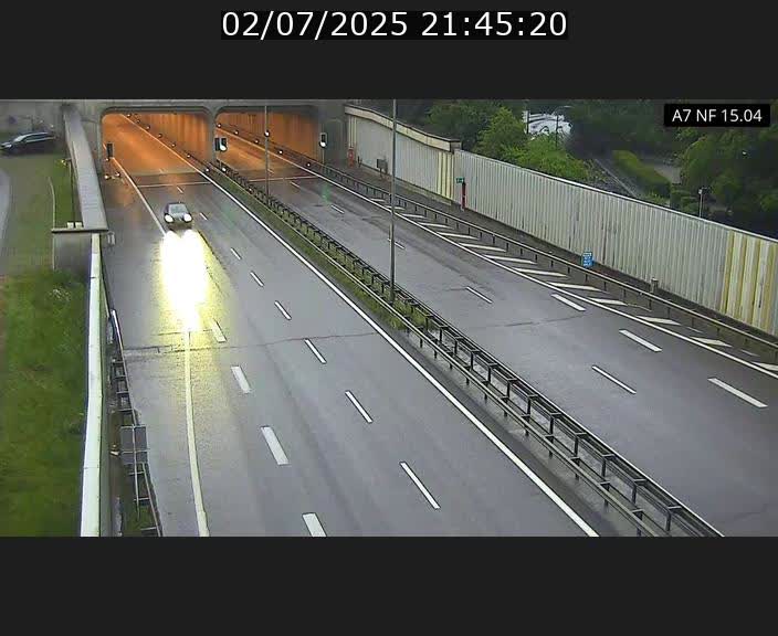Caméra trafic Luxembourg - A7, Tunnel Mersch, entrée sud, direction Ettelbruck