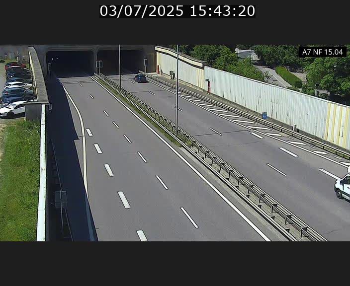 Caméra trafic Luxembourg - A7, Tunnel Mersch, entrée sud, direction Ettelbruck