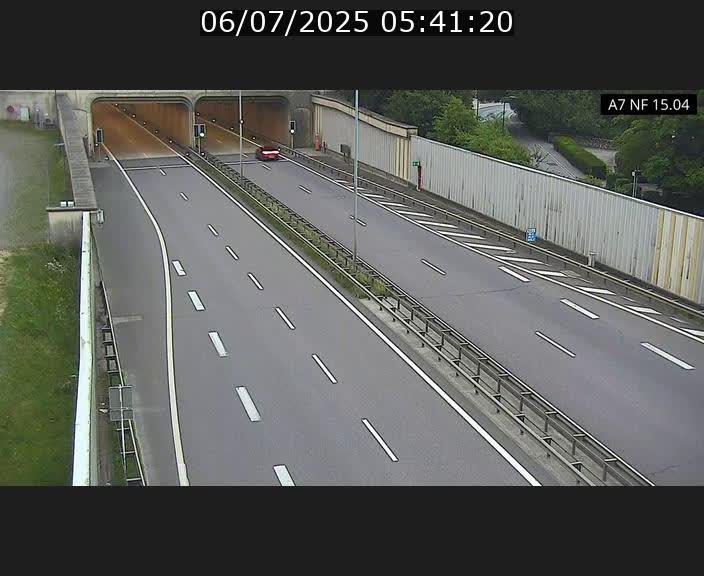 Caméra trafic Luxembourg - A7, Tunnel Mersch, entrée sud, direction Ettelbruck