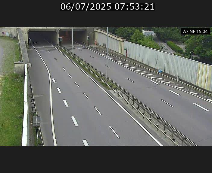Caméra trafic Luxembourg - A7, Tunnel Mersch, entrée sud, direction Ettelbruck