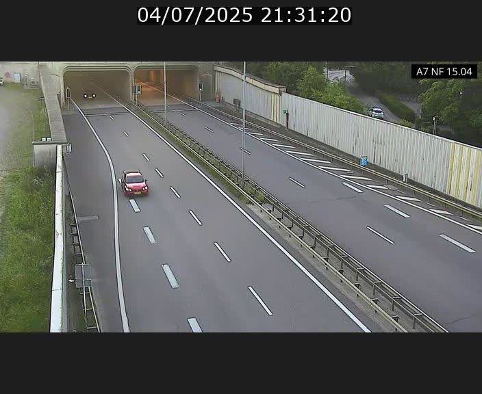 Caméra trafic Luxembourg - A7, Tunnel Mersch, entrée sud, direction Ettelbruck