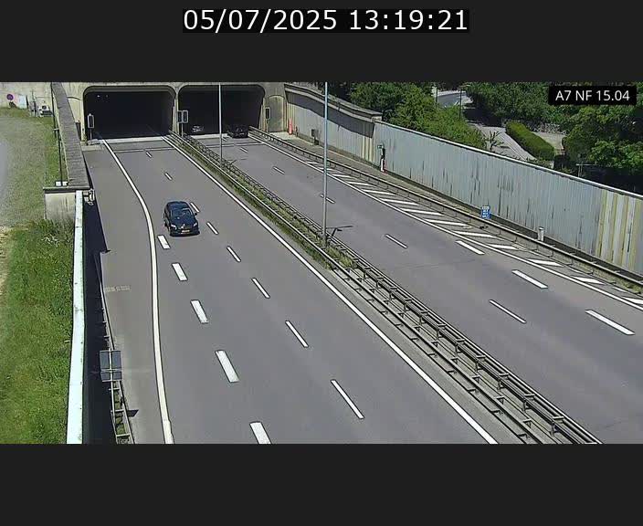 Caméra trafic Luxembourg - A7, Tunnel Mersch, entrée sud, direction Ettelbruck