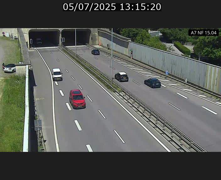 Caméra trafic Luxembourg - A7, Tunnel Mersch, entrée sud, direction Ettelbruck
