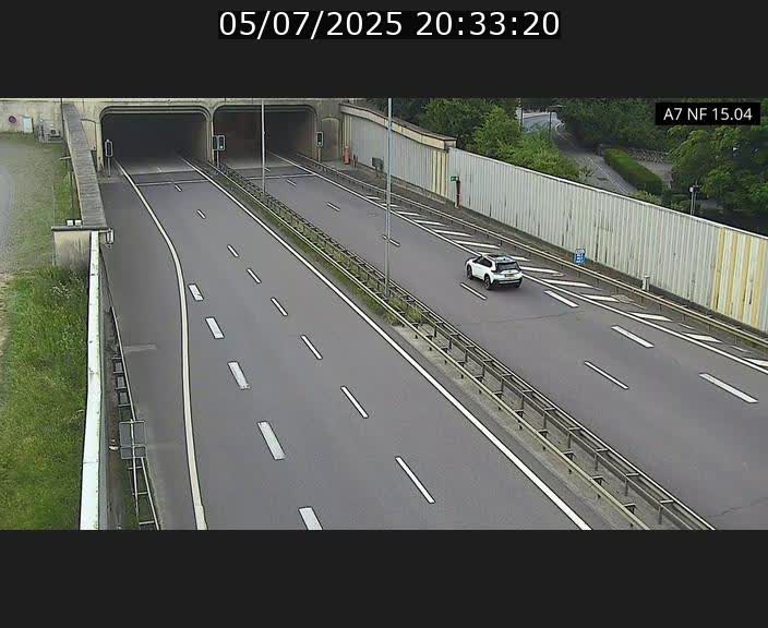 Caméra trafic Luxembourg - A7, Tunnel Mersch, entrée sud, direction Ettelbruck