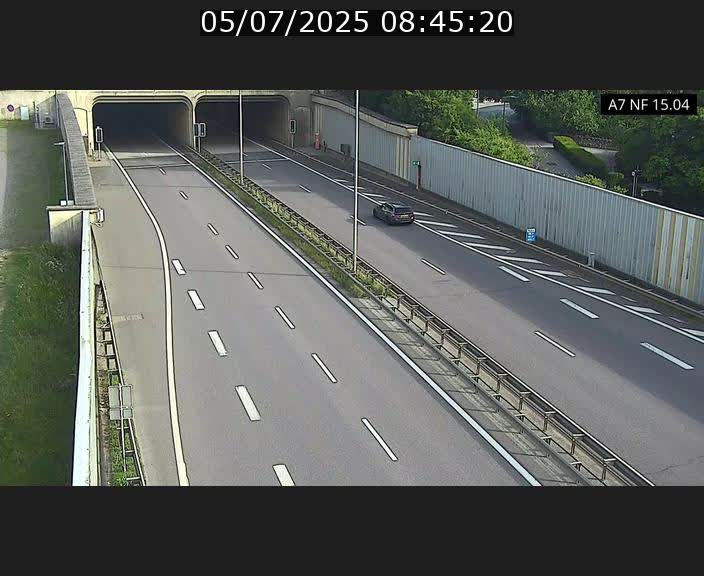 Caméra trafic Luxembourg - A7, Tunnel Mersch, entrée sud, direction Ettelbruck