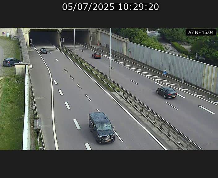 Caméra trafic Luxembourg - A7, Tunnel Mersch, entrée sud, direction Ettelbruck