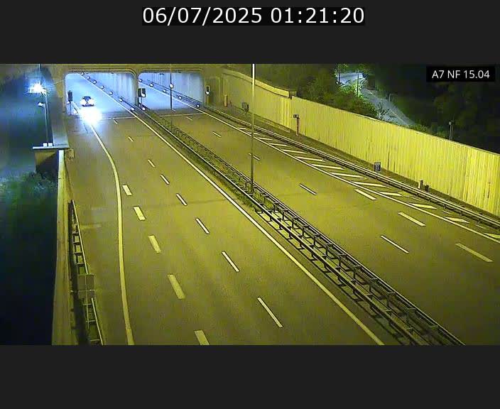 Caméra trafic Luxembourg - A7, Tunnel Mersch, entrée sud, direction Ettelbruck
