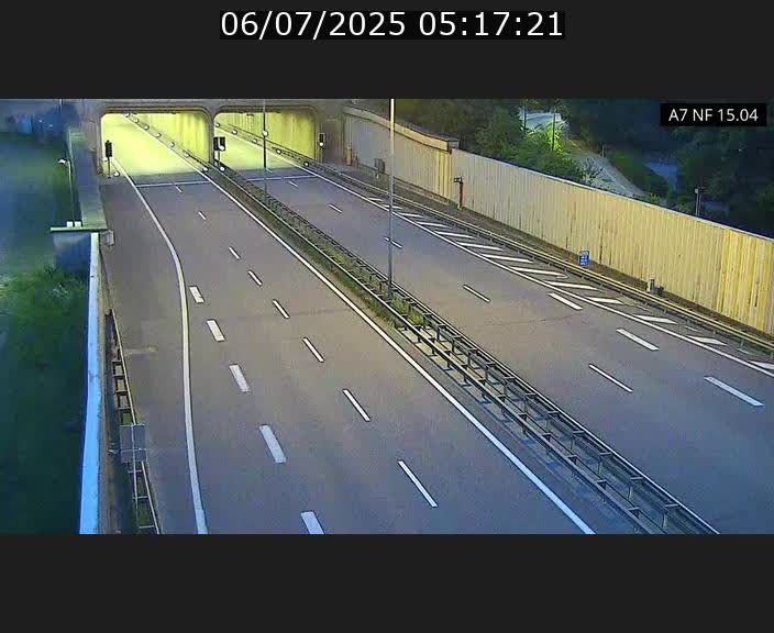 Caméra trafic Luxembourg - A7, Tunnel Mersch, entrée sud, direction Ettelbruck