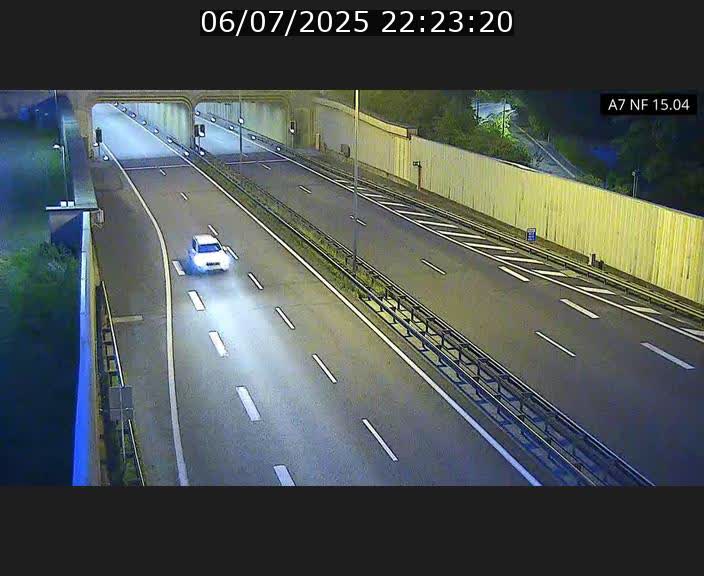 Caméra trafic Luxembourg - A7, Tunnel Mersch, entrée sud, direction Ettelbruck