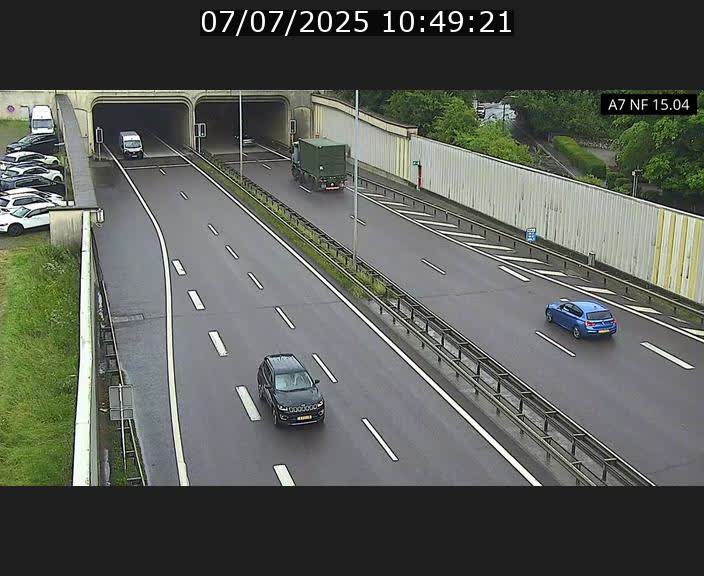Caméra trafic Luxembourg - A7, Tunnel Mersch, entrée sud, direction Ettelbruck