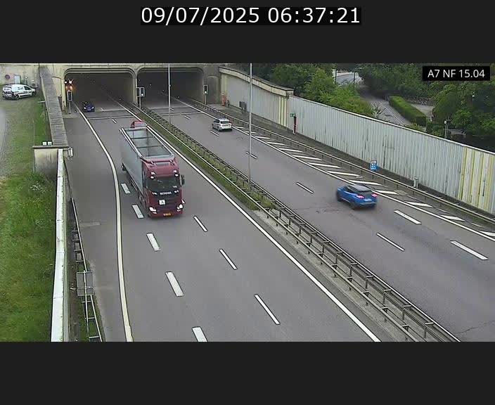 Caméra trafic Luxembourg - A7, Tunnel Mersch, entrée sud, direction Ettelbruck