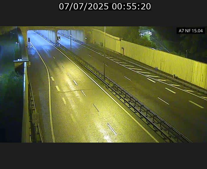 Caméra trafic Luxembourg - A7, Tunnel Mersch, entrée sud, direction Ettelbruck