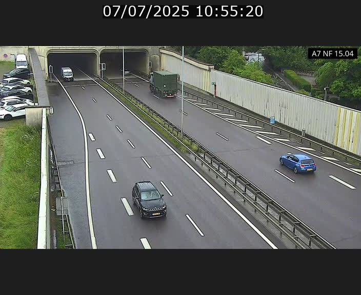 Caméra trafic Luxembourg - A7, Tunnel Mersch, entrée sud, direction Ettelbruck